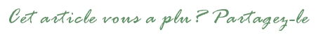 Un petit geste simple pour m'aider : Partager cet article en 1 click!